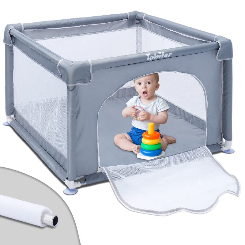 Photo 1 of Baby Playpen, Baby Playard Small Space for Toddler with Gate