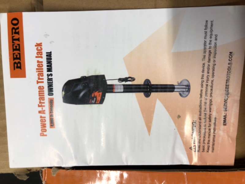 Photo 1 of BEETRO Electric Trailer Jack, White | RV Door Lock