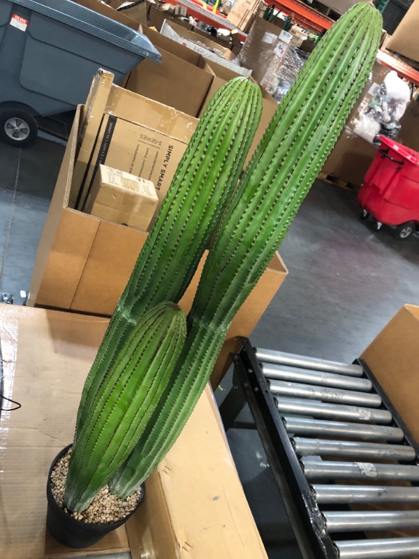 Photo 2 of **similar to stock photo**Artificial Cactus Fake Big Cactus 34 Inch Faux Cacti Plants for Home Garden Office Store Decoration