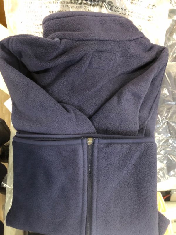 Photo 1 of Amazon Essentials Boys and Toddlers' Polar Fleece Full-Zip Mock Jacket Polyester Navy/Blue Large
