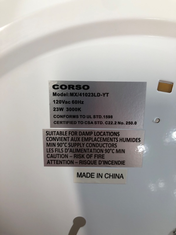 Photo 2 of CORSO 16Inch LED Motion Sensor Light 23W 1200LM with Detector