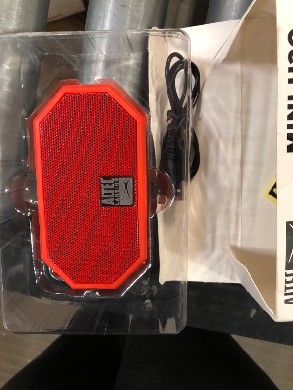 Photo 2 of Altec Lansing Mini H2O - Waterproof Bluetooth Speaker, IP67 Certified & Floats in Water, Compact & Portable Speaker for Hiking, Camping, Pool, and Beach, Red Red Speaker