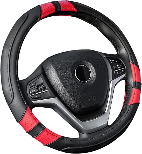 Photo 1 of XCBYT Fuzzy Steering Wheel Cover - 3 Pcs Black Car Steering Wheel Cover Set with 2 Seatbelt Covers Unverisal Fit 14.5-15 Inches Car Grip Comfortable Non-Slip Auto Accessories for Women 387 black