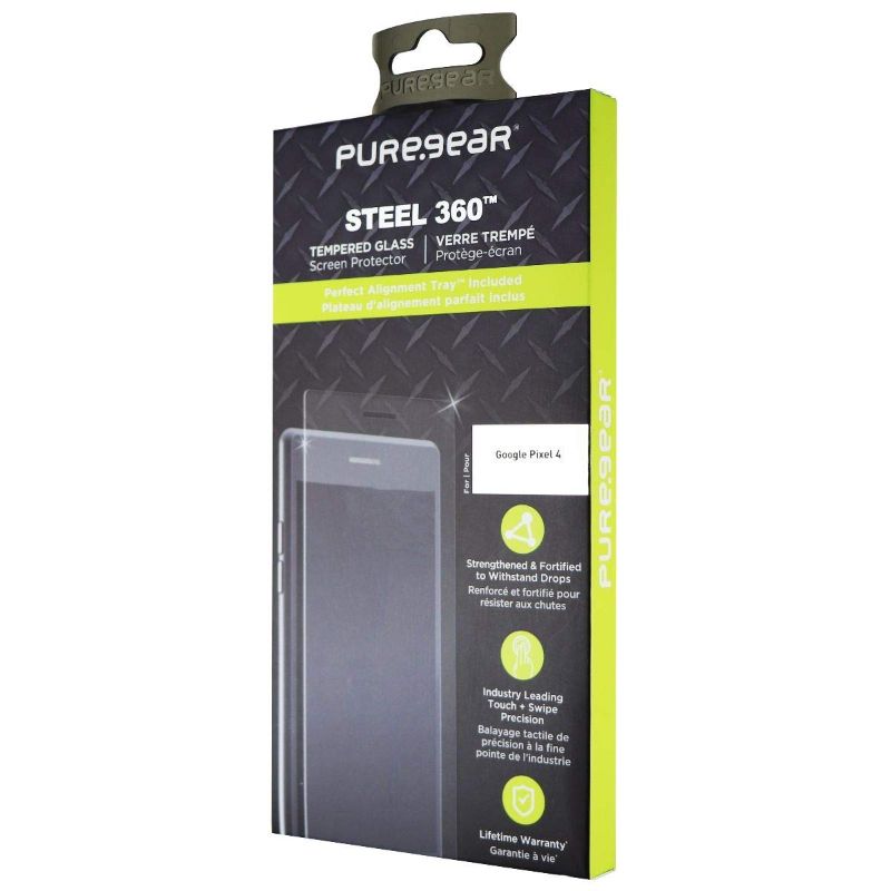 Photo 1 of (2) PureGear Steel 360 Tempered Glass Screen Protector for Google Pixel 4 - Clear x2