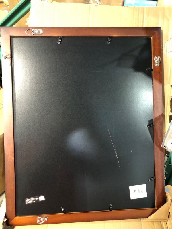 Photo 3 of *MINOR DAMAGE ON BACK* Gallery Solutions Wall Mount Double Mat Picture Frame, 16" x 20", Walnut