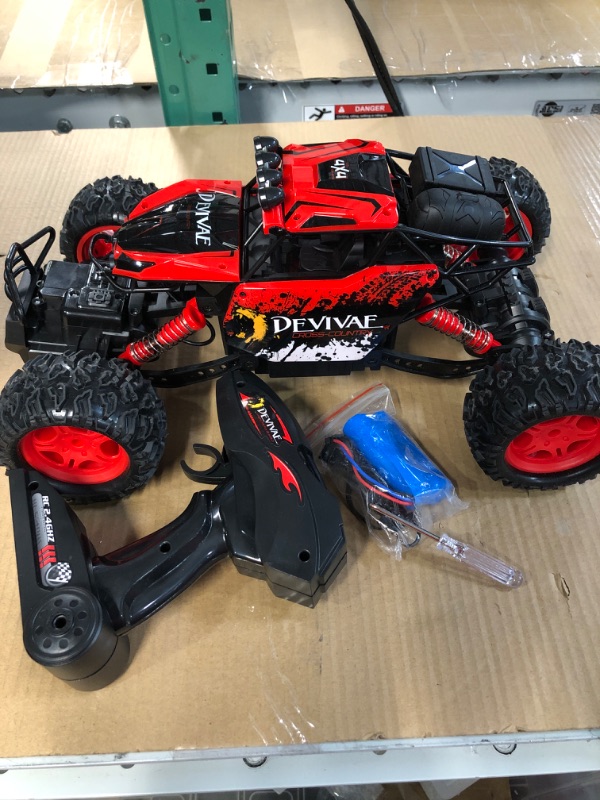 Photo 3 of *COLOR RED ** CROBOLL 1:12 Large Remote Control Car for Boys with Upgraded Lifting Function, 2.4GHz All Terrain RC Monster Truck 