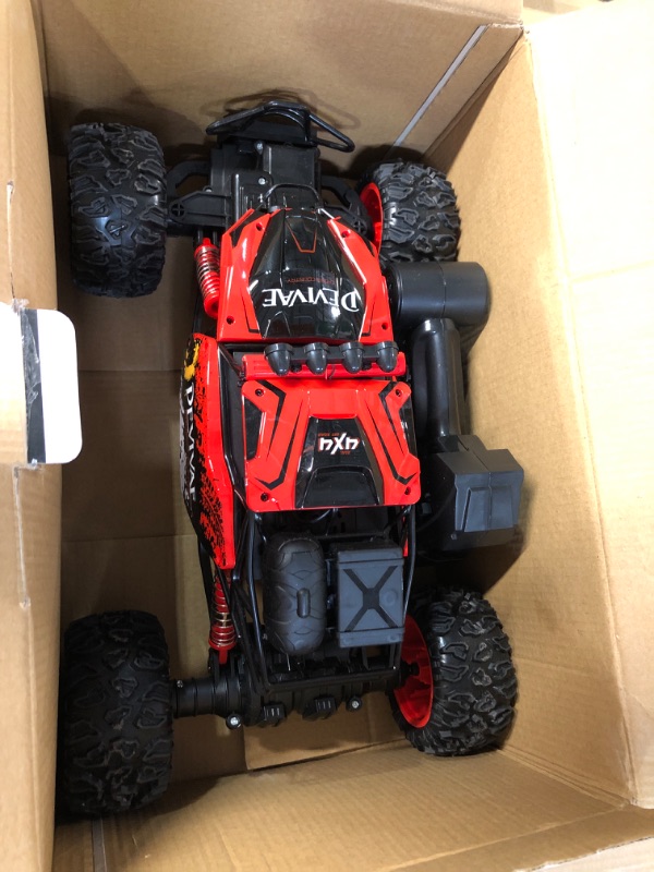 Photo 2 of *COLOR RED ** CROBOLL 1:12 Large Remote Control Car for Boys with Upgraded Lifting Function, 2.4GHz All Terrain RC Monster Truck 