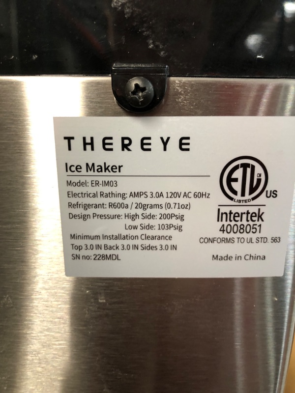 Photo 7 of * SEE NOTES * Thereye Countertop Nugget Ice Maker,  3Qt Water Reservoir 