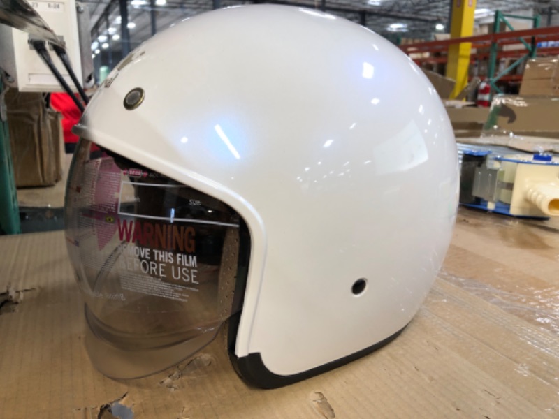 Photo 3 of *NEW** Royal M139 Open Face Motorcycle Helmet - Gloss White X-Large