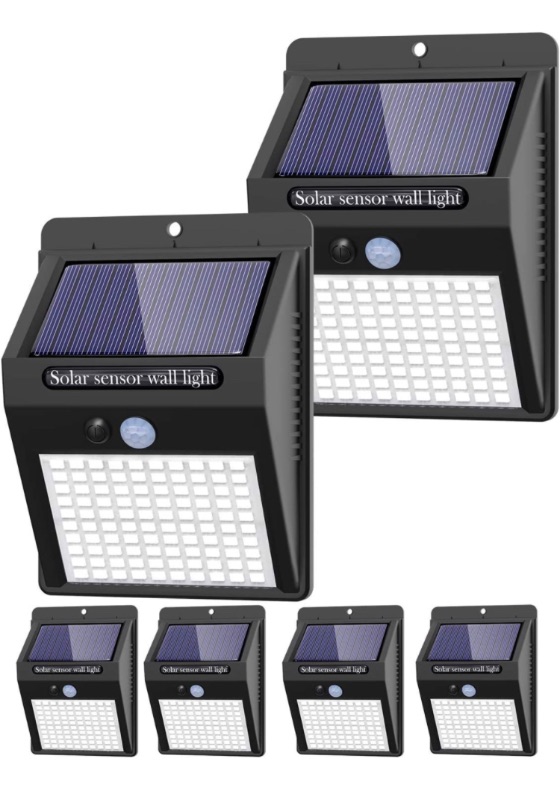 Photo 1 of 6 Pack Solar Lights Outdoor, 3 Modes/100LED Solar Security Lights Wireless