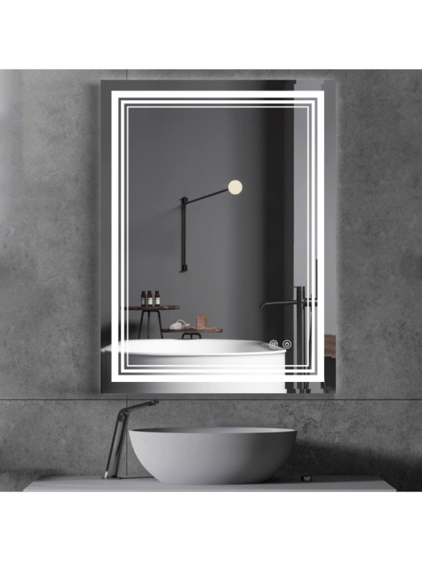 Photo 1 of  IOWVOE LED Bathroom Mirror 24 x 40 Inch,  Lighted Vanity Mirro(Horizontal/Vertical)