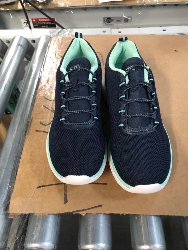 Photo 5 of STQ Womens Walking Shoes Slip On Mesh Sneakers Lightweight Comfortable Arch Support 8.5 Navy Teal