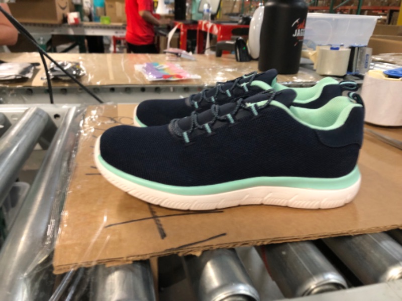 Photo 2 of STQ Womens Walking Shoes Slip On Mesh Sneakers Lightweight Comfortable Arch Support 8.5 Navy Teal