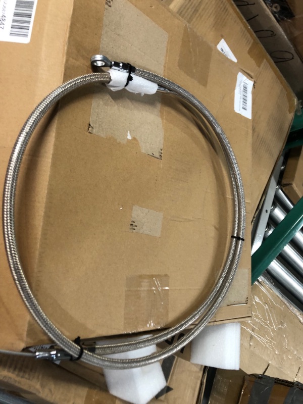 Photo 3 of MoKitDora Stainless Steel Braided +4" Extended Length Clutch Cable Upgraded for 2007-2016 Harley Touring Dyna Softail Twin Cam & '18-Later M8 Models, Chrome 4 Inch Chrome