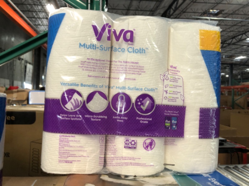 Photo 3 of *SEE NOTES* Viva Multi-Surface Cloth Task Size Choose-A-Sheet Paper Towels Cloth-Like Kitchen Paper Towels, White, 83 Sheets (Pack of 6)