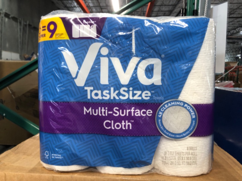 Photo 2 of *SEE NOTES* Viva Multi-Surface Cloth Choose-A-Sheet Paper Towels Cloth-Like Kitchen Paper Towels, White, 83 Sheets (Pack of 6)