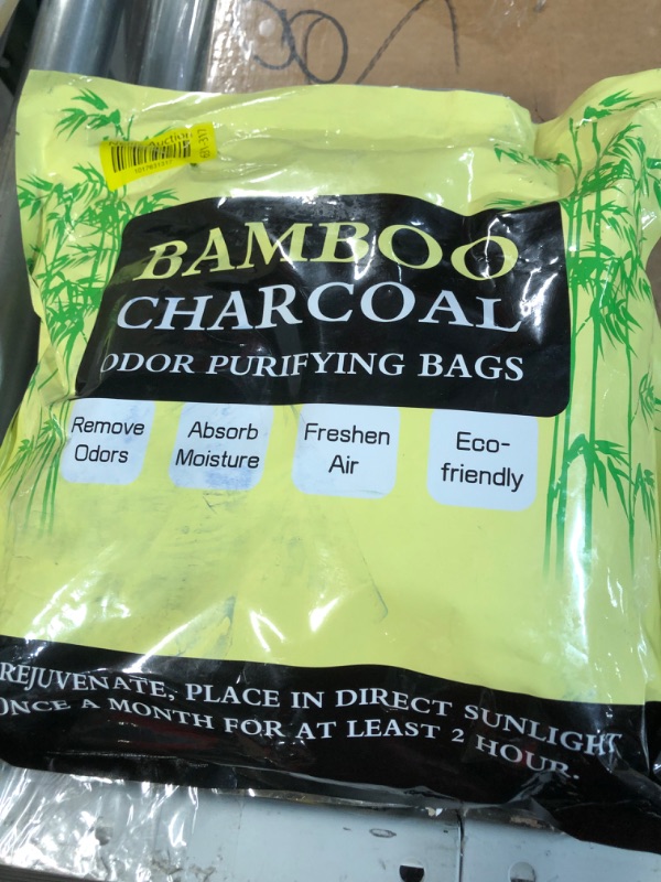 Photo 2 of 6-Pack Nature Fresh Air Cleaner Bags Breathe Green Bamboo Charcoal Smell Eliminator Bag, Absorbent for Home, Pets, Vehicle, Wardrobe, Bathroom.