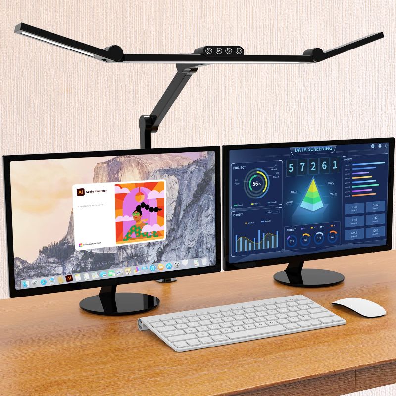 Photo 1 of MICOMLAN LED DESK LAMP WITH CLAMP, BLACK
