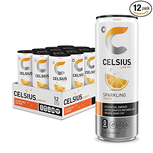 Photo 1 of ** see notes ** Celsius RTD Sparking Watermelon & Sparkling Orange - 12 Ounce Cans - 19 Pack