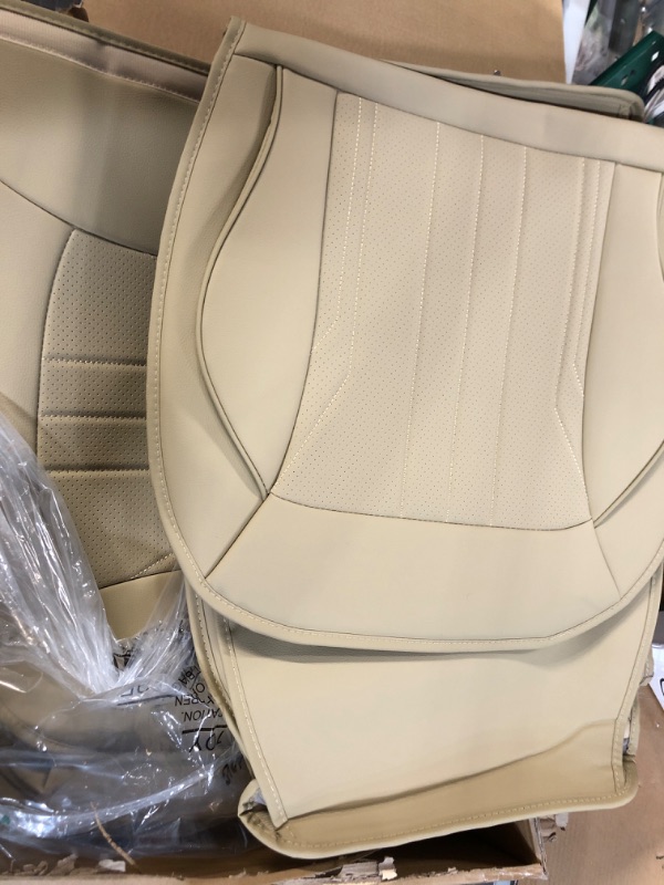 Photo 4 of AOOG Leather Car Seat Covers- Full Set 03-BEIGE