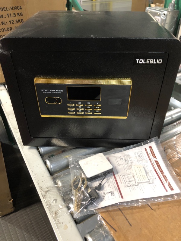 Photo 3 of **stock photo for reference only, please see ALL PICTURES** 1.2Cub Fireproof Safe with Waterproof Fireproof Money Bag, Safe Box with Digital Keypad Key and Emergency Battery Box, Home Safe for Cash, Jewellery, Important Documents, Guns or Medicines 1.2Cub