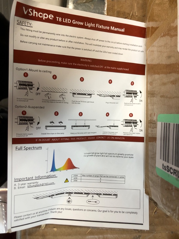 Photo 3 of (8-Pack) LED Grow Light, T8 Grow Lights 2FT, 192W(8×24W) High Intensity Full Spectrum Indoor Grow Lights with High PPFD Value, Grow Lights for Indoor Plants, Seed Starting, Succulent, Vegetables 2FT-24W