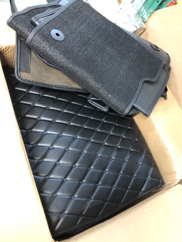 Photo 1 of Double Layer Floor Mats for 2023 New Honda HR-V HRV Trunk Mat Rear Cargo Liners (Full Set) 7DEEKEI (2-Layers) All Weather Anti-Slip Accessories