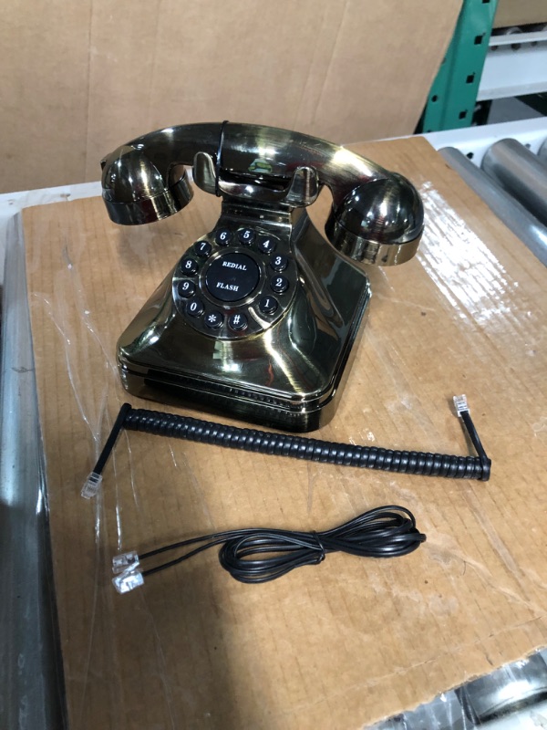 Photo 2 of Old Fashioned Decorative Bronze Telephones Antique landline/Retro Phone Call Home Office Phone