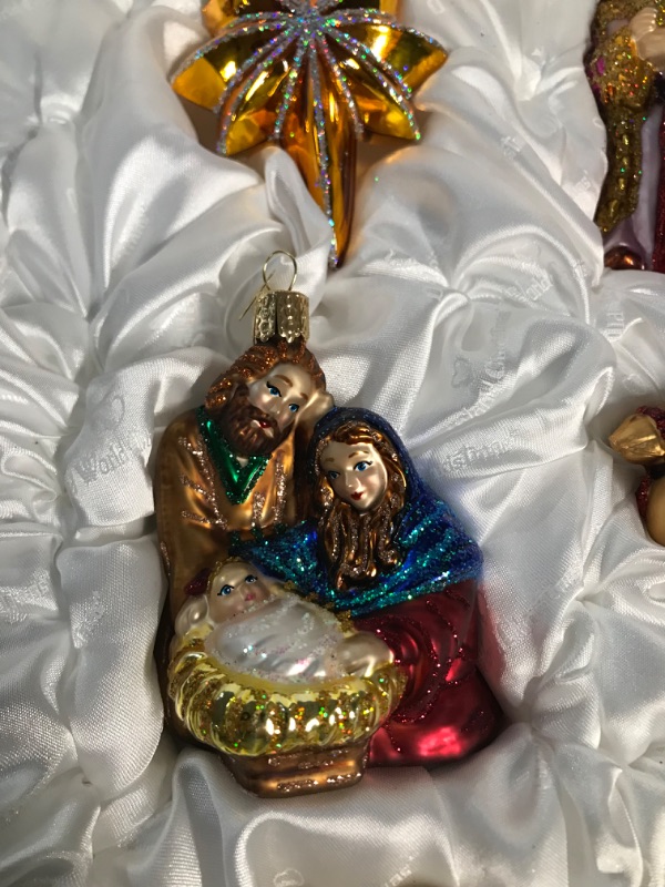 Photo 5 of ** DAMAGE SEE NOTES ** Old World Christmas Nativity Collection Glass Ornament