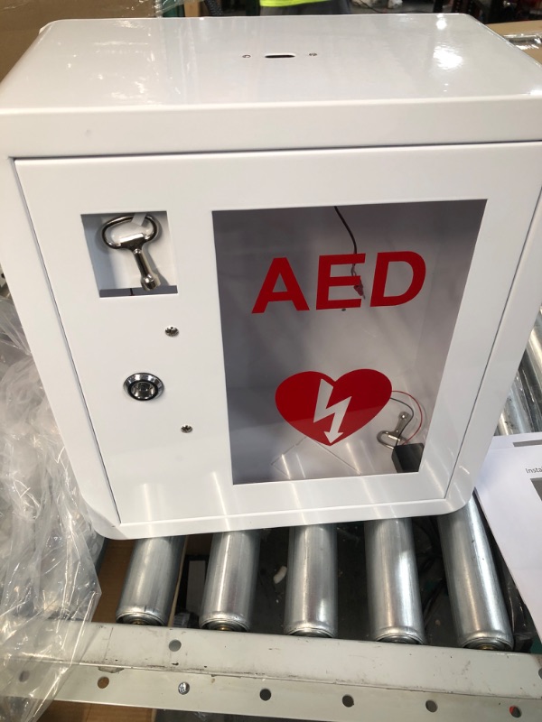 Photo 1 of AED Cabinet fits All Brands Cardiac Science, Zoll, AED Defibrillator, Physio-Control - UNABLE TO TEST 