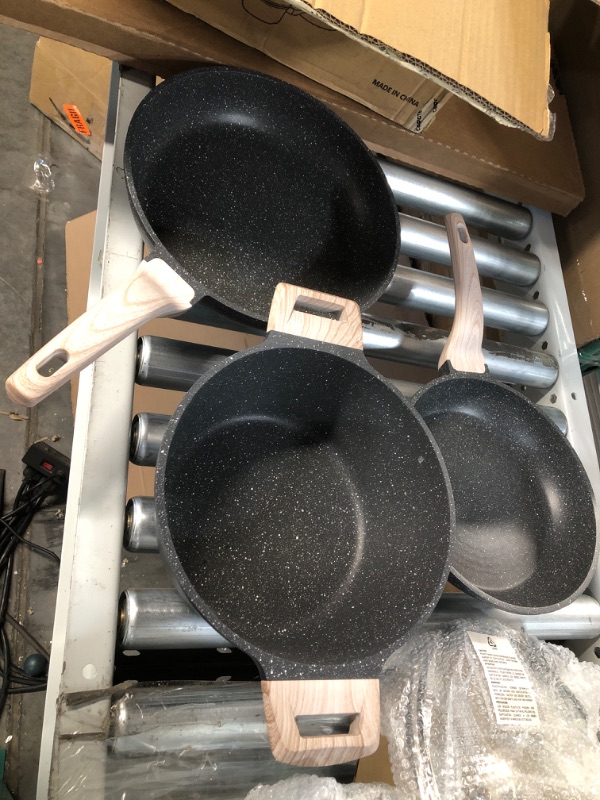 Photo 3 of (BRAND NEW) CAROTE Nonstick Granite Cookware Sets, 10 Pcs Pots and Pans Set Granite,