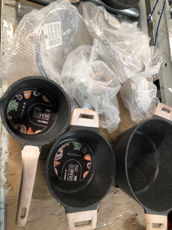 Photo 2 of (BRAND NEW) CAROTE Nonstick Granite Cookware Sets, 10 Pcs Pots and Pans Set Granite,