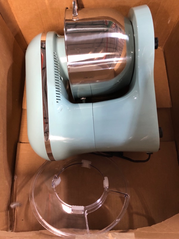 Photo 2 of **MISSING THE MIXING HEAD**
Kitchen in the box Stand Mixer,3.2Qt Small Electric Food Mixer,6 Speeds Portable Lightweight Kitchen Mixer (Blue)