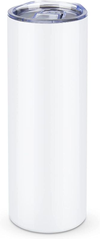 Photo 1 of 20 oz Sublimation Tumbler, Set of 18 Tumblers, White