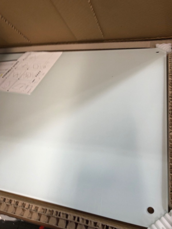 Photo 2 of Magnetic Glass Dry Erase Board - 36 x 24 Inches Wall Mounted Glass Whiteboard, 