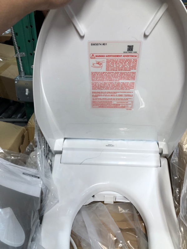 Photo 6 of (USED and ONLY FOR PARTS) TOTO SW3074#01 WASHLET C2 Electronic Bidet Toilet Seat with PREMIST 