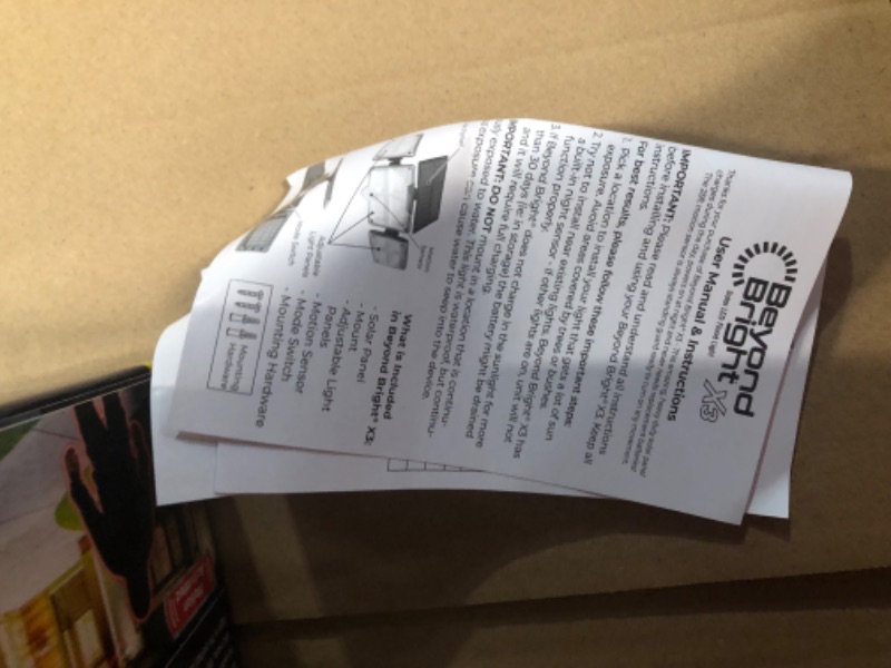 Photo 1 of Ontel Beyond Bright X3 Motion Activated Solar Flood Light - Ultra-Bright, Solar-2 packered