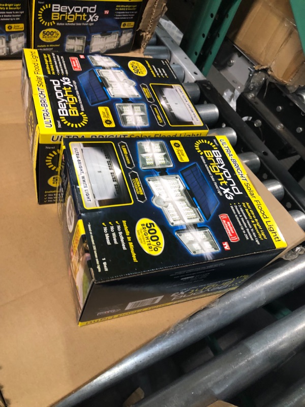 Photo 1 of Ontel Beyond Bright X3 Motion Activated Solar Flood Light - Ultra-Bright, Solar-2 packered