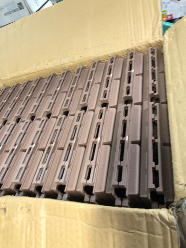 Photo 2 of (USED) 36 pcs 12"x12" Plastic Interlocking Deck Tiles Outdoor All Weather Waterproof 