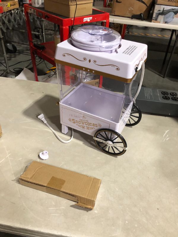 Photo 8 of ***USED - DOES NOT POWER ON***
Nostalgia Snow Cone Shaved Ice Machine - White