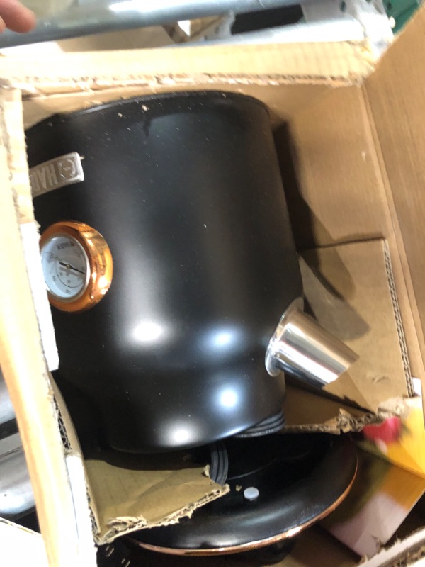 Photo 4 of **MISSING LID*** Haden Dorset Stainless Steel Electric Kettle - 1.7L (7 Cup) Tea Kettle with Auto Shut-Off and Boil-Dry Protection - Black/Copper