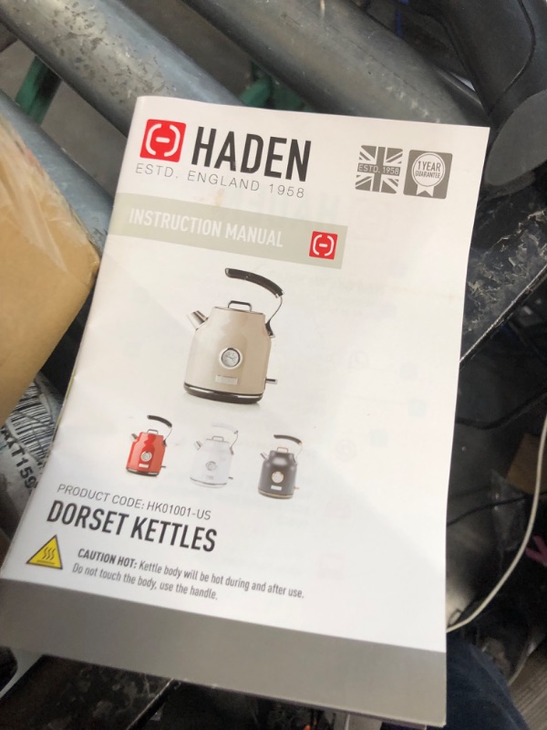 Photo 3 of **MISSING LID*** Haden Dorset Stainless Steel Electric Kettle - 1.7L (7 Cup) Tea Kettle with Auto Shut-Off and Boil-Dry Protection - Black/Copper