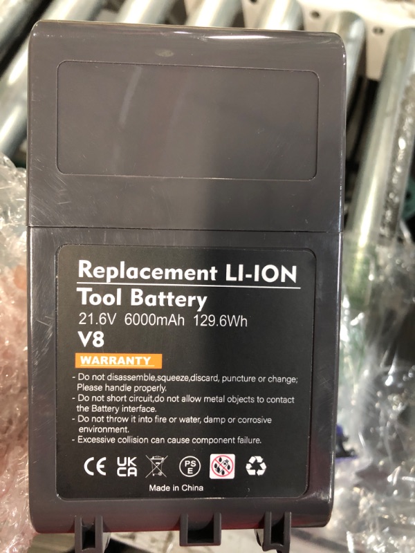 Photo 1 of Upgraded 6.0Ah V8 SV10 Battery 215681 Replacement Compatible for Original V8 Vacuum Animal/Absolute/Motorhead/Fluffy/SV10 Handheld Cordless Vacuum Cleaner Li-ion 967834 05 Battery?Bonus 2PKS Filters?