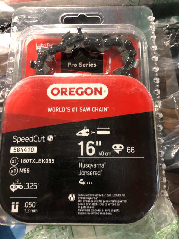 Photo 2 of *MISSING PIECE*
Oregon Chainsaw Chain Set, 0.325" Pitch, 0.050" Gauge, 66 Drive Links (584410) 16-Inch Chainsaw