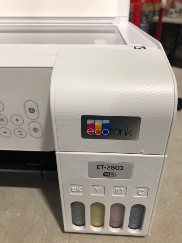 Photo 5 of * used * Ink pads need replaced

Epson EcoTank ET-2803 Wireless Color All-in-One Cartridge-Free Supertank Printer with Scan, Copy and AirPrint Support