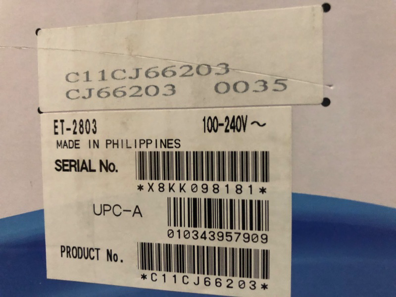 Photo 7 of * used * Ink pads need replaced

Epson EcoTank ET-2803 Wireless Color All-in-One Cartridge-Free Supertank Printer with Scan, Copy and AirPrint Support