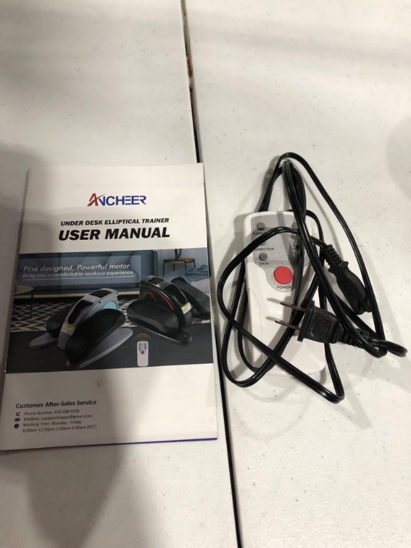 Photo 1 of **NEW** TESTED POWERS ON  ANCHEER Under Desk Elliptical Machine, Pedal Bike Exerciser, Electric Under Desk Elliptical Machine Trainer with Built in Display Monitor Quiet & Compact Exercise Equipment 
