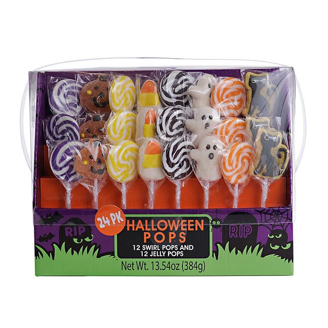 Photo 1 of 
24PK Halloween Jelly & Swirl Pops, 13.54 oz.