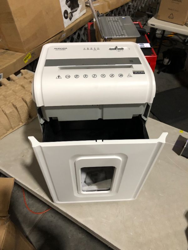 Photo 5 of Aurora Heavy Duty High Security 16-Sheet Micro-Cut Shredder/Anti-Jam/60 Min Run Time/ 7-Gallon Pullout Basket and Casters 16-Sheet MicroCut 60-Min Run Time