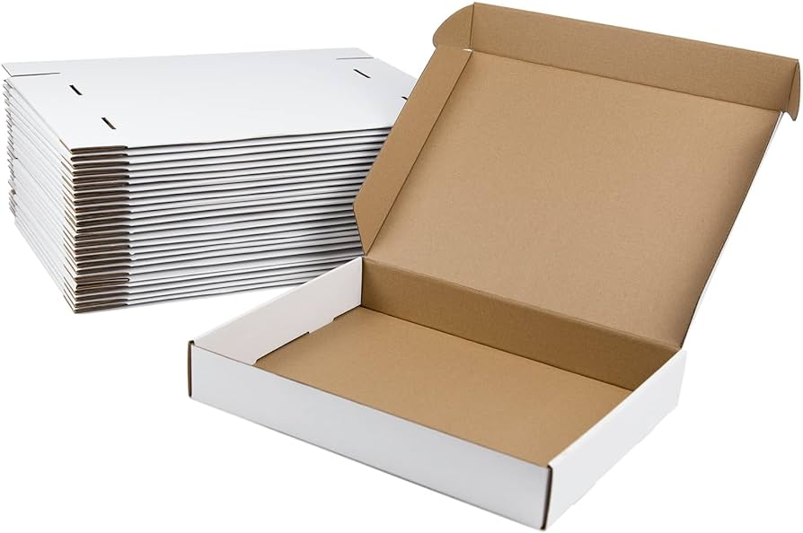 Photo 1 of 12X13 Inches Shipping Boxes Pack of White Corrugated Cardboard Boxes for 